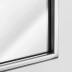 Miroir brossé nickel 22 po x 34 po - : Moderne, rectangulaire, mural, cadre en métal
