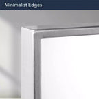 Miroir brossé nickel 22 po x 34 po - : Moderne, rectangulaire, mural, cadre en métal