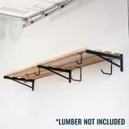 Supports d'étagère murale DIY 60 cm x 240 cm | Étagère murale robuste pour garage