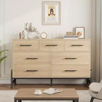 52 Wide Dresser, 7 Dresser for Bedroom, Wooden Closet Storage Chest, for Living Room, Bedroom, Entryway