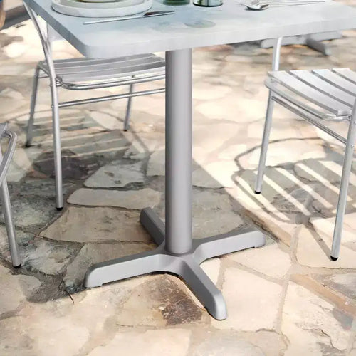 22'' x 22'' Restaurant Table X-Base with 3'' Dia. Table Height Column