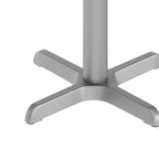 Pied en X pour table de restaurant, 56 x 56 cm, avec colonne de 7,6 cm de diamètre, hauteur standard