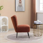 Chaise d'appoint moderne sans accoudoirs, chaise d'appoint rembourrée avec pieds en bois pour salon, chambre, bureau, hôtel