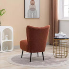 Chaise d'appoint moderne sans accoudoirs, chaise d'appoint rembourrée avec pieds en bois pour salon, chambre, bureau, hôtel