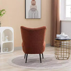 Chaise d'appoint moderne sans accoudoirs, chaise d'appoint rembourrée avec pieds en bois pour salon, chambre, bureau, hôtel
