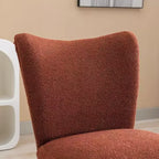 Chaise d'appoint moderne sans accoudoirs, chaise d'appoint rembourrée avec pieds en bois pour salon, chambre, bureau, hôtel