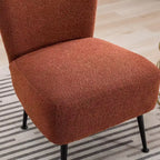 Chaise d'appoint moderne sans accoudoirs, chaise d'appoint rembourrée avec pieds en bois pour salon, chambre, bureau, hôtel