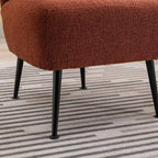 Chaise d'appoint moderne sans accoudoirs, chaise d'appoint rembourrée avec pieds en bois pour salon, chambre, bureau, hôtel