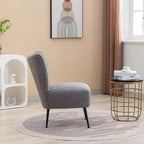 Chaise d'appoint moderne sans accoudoirs, chaise d'appoint rembourrée avec pieds en bois pour salon, chambre, bureau, hôtel