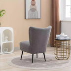 Chaise d'appoint moderne sans accoudoirs, chaise d'appoint rembourrée avec pieds en bois pour salon, chambre, bureau, hôtel