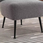 Chaise d'appoint moderne sans accoudoirs, chaise d'appoint rembourrée avec pieds en bois pour salon, chambre, bureau, hôtel