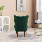 Chaise d'appoint moderne sans accoudoirs, chaise d'appoint rembourrée avec pieds en bois pour salon, chambre, bureau, hôtel