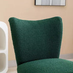 Chaise d'appoint moderne sans accoudoirs, chaise d'appoint rembourrée avec pieds en bois pour salon, chambre, bureau, hôtel