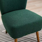 Chaise d'appoint moderne sans accoudoirs, chaise d'appoint rembourrée avec pieds en bois pour salon, chambre, bureau, hôtel