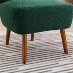 Chaise d'appoint moderne sans accoudoirs, chaise d'appoint rembourrée avec pieds en bois pour salon, chambre, bureau, hôtel