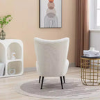 Chaise d'appoint moderne sans accoudoirs, chaise d'appoint rembourrée avec pieds en bois pour salon, chambre, bureau, hôtel