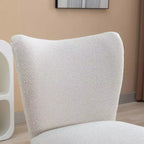 Chaise d'appoint moderne sans accoudoirs, chaise d'appoint rembourrée avec pieds en bois pour salon, chambre, bureau, hôtel
