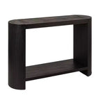 Storied Home Modern Black Rounded-Edge Console Table