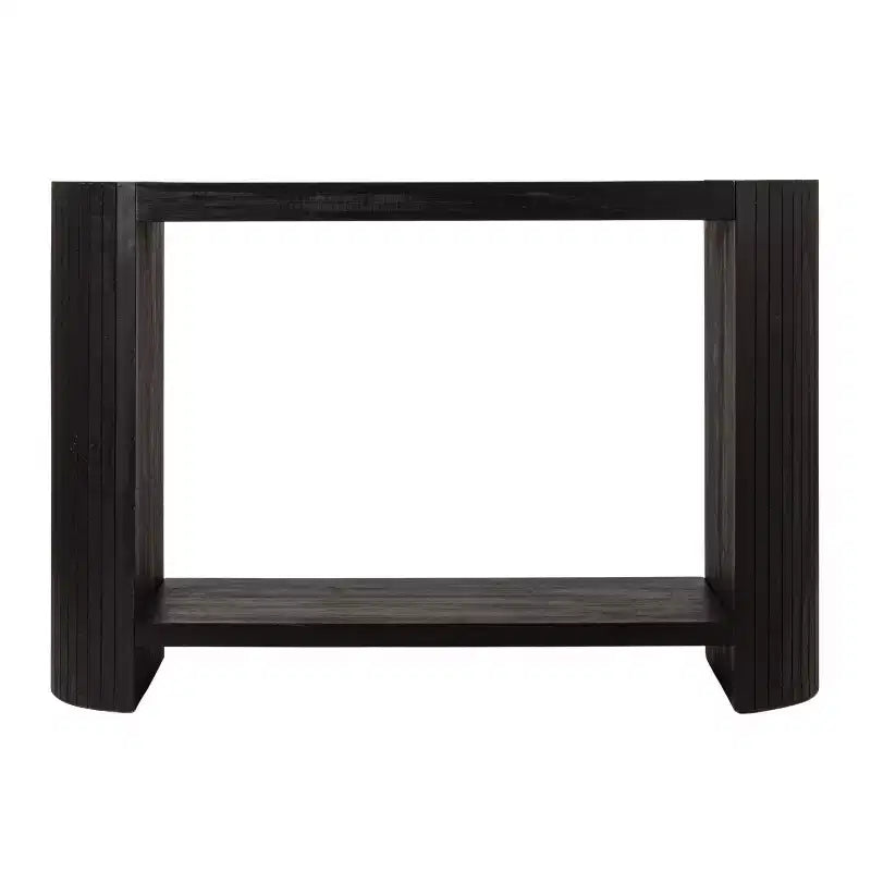 Modern Black Rounded-Edge Console Table