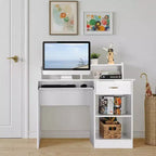 Karl Home Modern Computer Desk with Storage , Adjustable Shelf for Home Office and Gaming