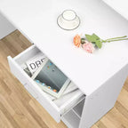 Bureau informatique moderne avec rangements, étagère réglable pour la maison et le jeu