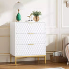 Commode Moderne à 3 Tiroirs - Grand Meuble de Rangement pour Chambre et Salon