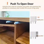 Meuble TV 220 cm en bois massif pour TV jusqu'à 90" - Meuble TV console moderne du milieu du siècle entièrement assemblé avec portes à lattes