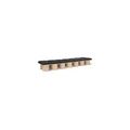 Meridian Furniture,Pavilion Black Boucle Fabric Bench