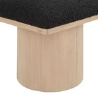 Banc en tissu bouclé noir