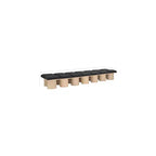 Banc en tissu bouclé noir