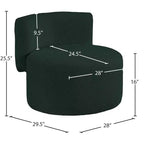 Fauteuil d'appoint en tissu bouclé