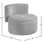 Fauteuil d'appoint en tissu bouclé