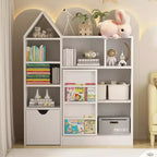 COZONY 43.7 Kids Toy Storage Organizer & Bookshelf, Toy Chest with Movable Drawers & Cubbies, Floor Storage for Playroom, Bedroom, Classroom, White
