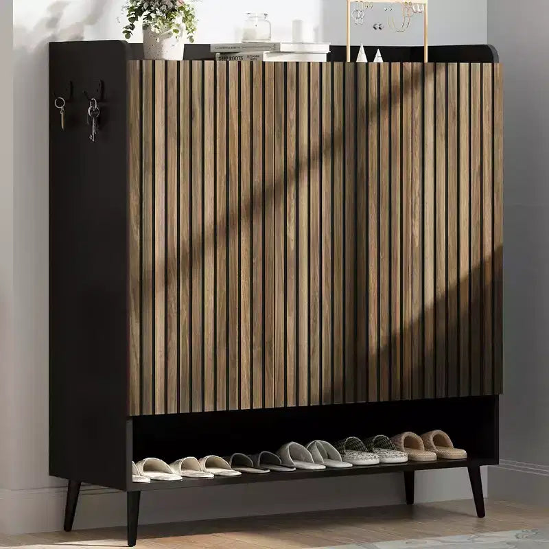 Shoe Cabinet,Large 6-Tier Entryway Shoe Storage Cabinet with 3 Doors & Adjustable Shelves,Freestanding Shoes Rack Organizer for Hallway, Entryway