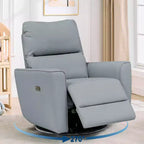 Fauteuil inclinable électrique pivotant, fauteuil à bascule rembourré pour salon, fauteuil inclinable avec accoudoirs incurvés et dossier rembourré pour chambre à coucher