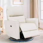 Fauteuil inclinable électrique pivotant, fauteuil à bascule rembourré pour salon, fauteuil inclinable avec accoudoirs incurvés et dossier rembourré pour chambre à coucher