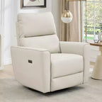 Fauteuil inclinable électrique pivotant, fauteuil à bascule rembourré pour salon, fauteuil inclinable avec accoudoirs incurvés et dossier rembourré pour chambre à coucher