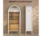 Meuble de rangement haut 71 po avec portes vitrées et tiroirs pour salon