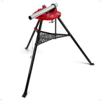 Pipe Vise, Tripod Stand 1/8''-6'' Capacity - Foldable Steel Legs for Pipe Cutting Bending Threading, for Pipefitters Plumbers