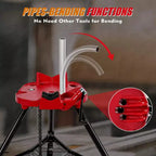 Étau de tuyauterie, support trépied capacité 1/8''-6'' - Pieds en acier pliables pour la coupe, le cintrage et le filetage de tuyaux, pour tuyauteurs et plombiers