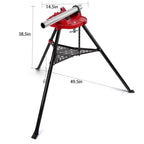 Étau de tuyauterie, support trépied capacité 1/8''-6'' - Pieds en acier pliables pour la coupe, le cintrage et le filetage de tuyaux, pour tuyauteurs et plombiers