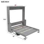 Lit escamotable Queen avec bureau, lumières DEL et station de recharge USB