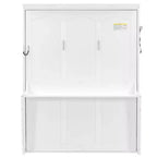Lit escamotable Queen avec bureau, lumières DEL et station de recharge USB