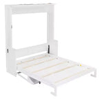 Lit escamotable Queen avec bureau, lumières DEL et station de recharge USB