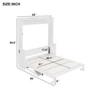 Lit escamotable Queen avec bureau, lumières DEL et station de recharge USB