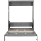 Lit escamotable Queen avec bureau, lumières DEL et station de recharge USB