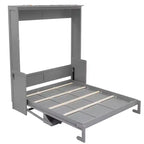 Lit escamotable Queen avec bureau, lumières DEL et station de recharge USB