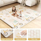 Parc bébé avec tapis 150 x 150 cm, centre d'activités intérieur et extérieur, barrière de sécurité pour bébés et tout-petits