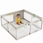 Parc bébé avec tapis 150 x 150 cm, centre d'activités intérieur et extérieur, barrière de sécurité pour bébés et tout-petits
