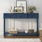 GDFStudio Tammy 52 Solid Wood Entryway Console Table with Drawers and Shelf